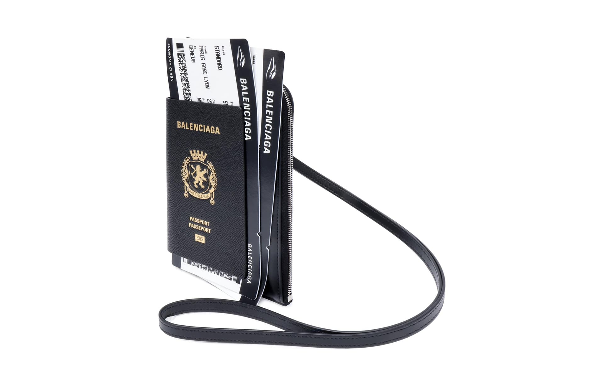 Обложка для паспорта Balenciaga Passport Bag Black - изображение 2