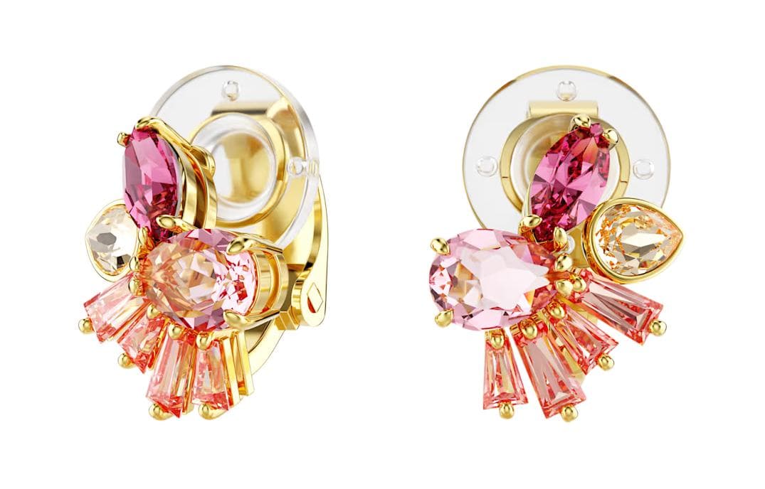 Swarovski Синтетический кубический цирконий Искусственный кристалл Золото Тон Покрытие Заколка вниз Серьги Женские - изображение 2