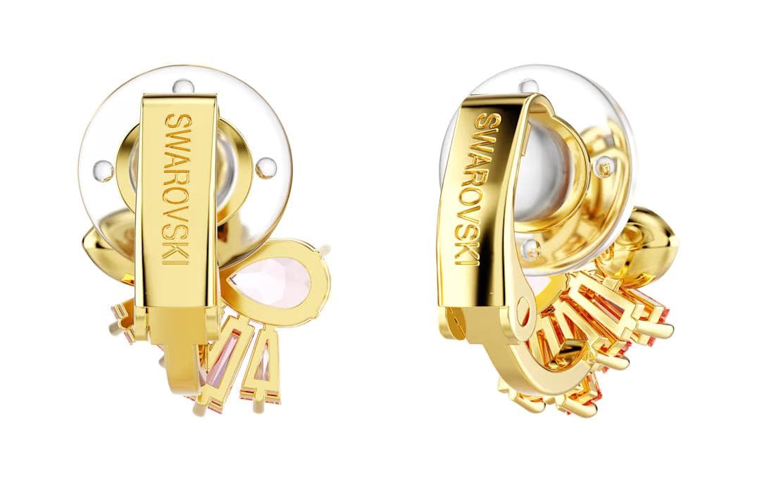 Swarovski Синтетический кубический цирконий Искусственный кристалл Золото Тон Покрытие Заколка вниз Серьги Женские - изображение 4