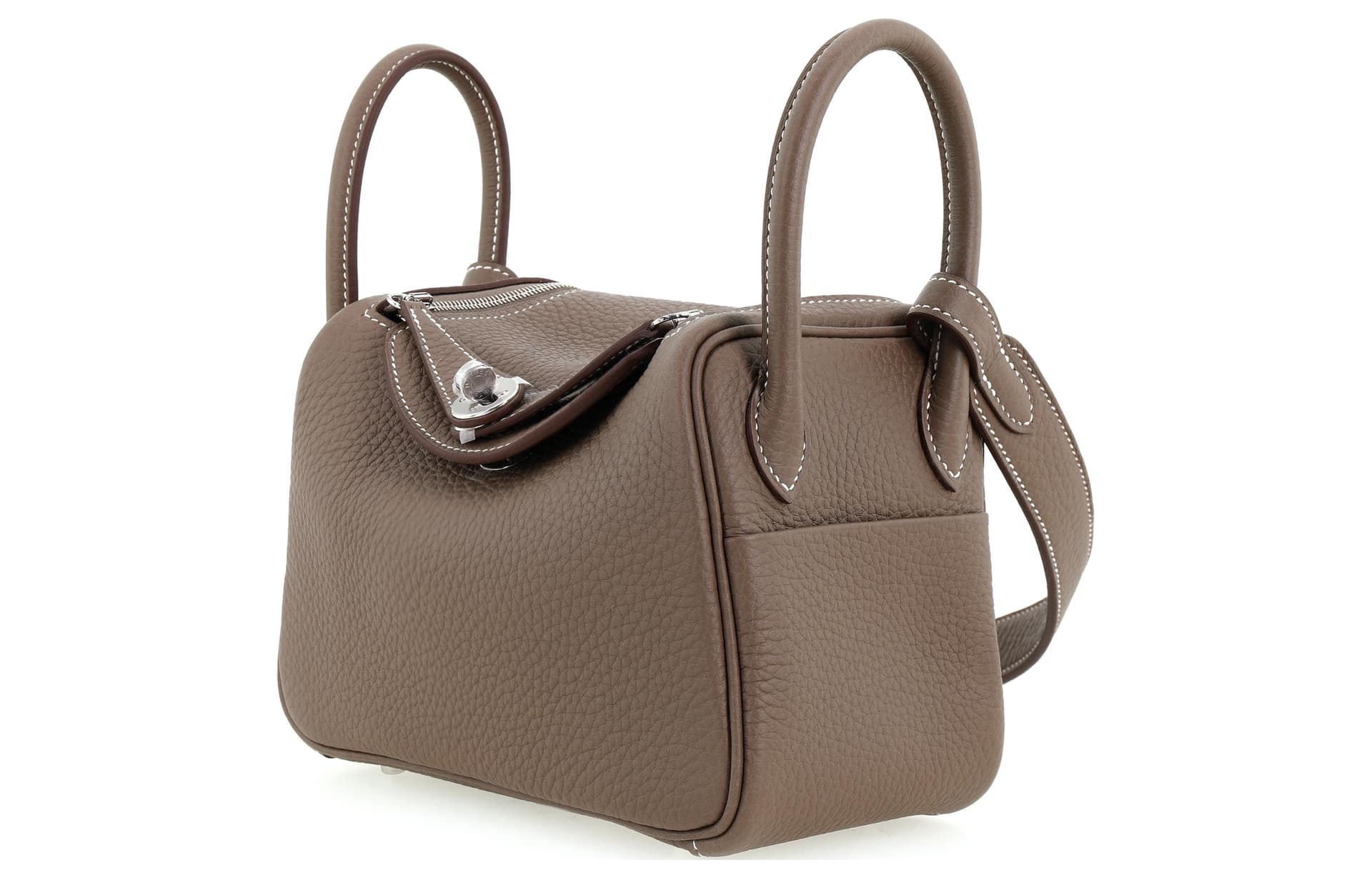 Сумка через плечо HERMES Lindy 19 Taurillon Clemence 18 Etoupe - изображение 2