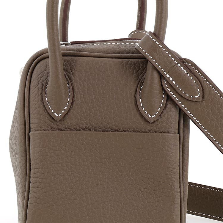 Сумка через плечо HERMES Lindy 19 Taurillon Clemence 18 Etoupe - изображение 5