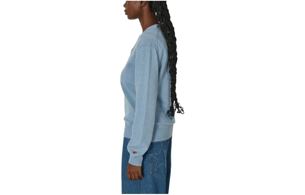 Кофта CDG Play Lambswool V-Neck Cardigan Light Blue V - изображение 4