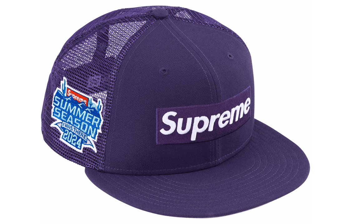 Кепка Supreme SS24 WEEK 8 BOX LOGO MESH BACK NEW ERA - - изображение 1