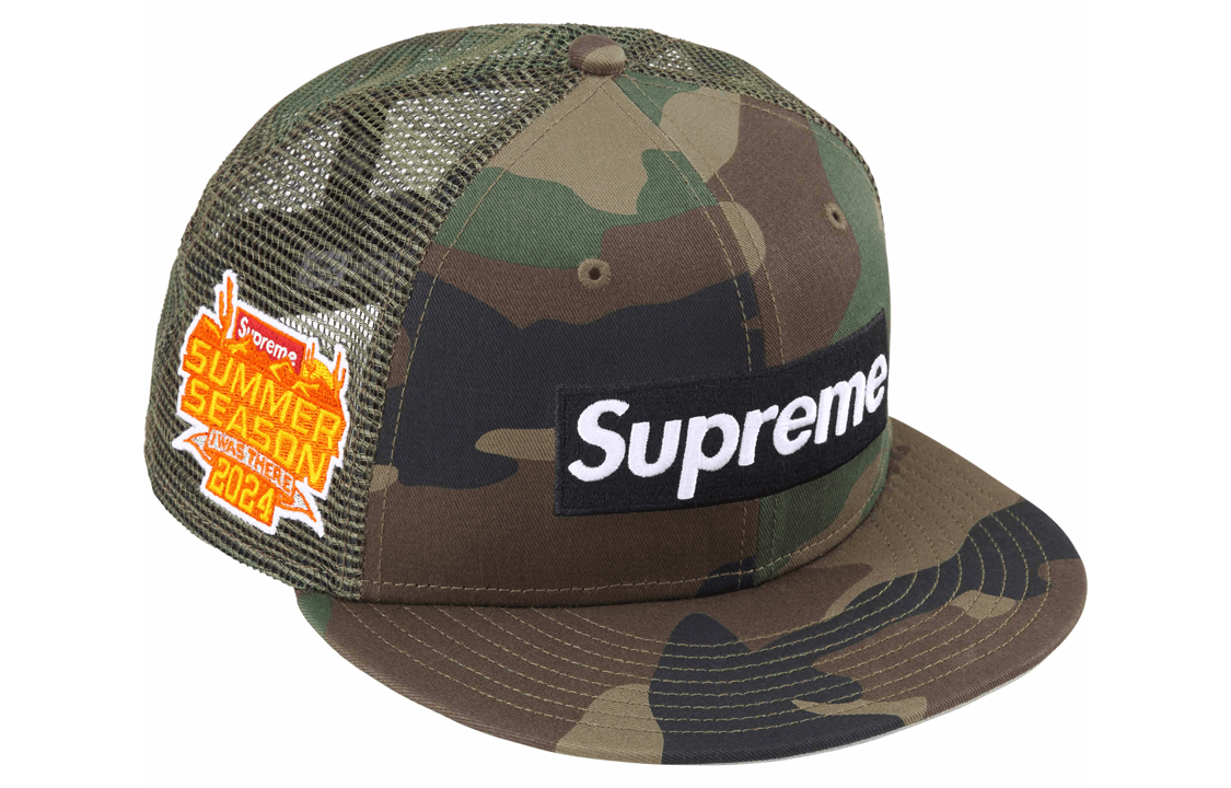 Кепка Supreme SS24 WEEK 8 BOX LOGO MESH BACK NEW ERA - - изображение 1