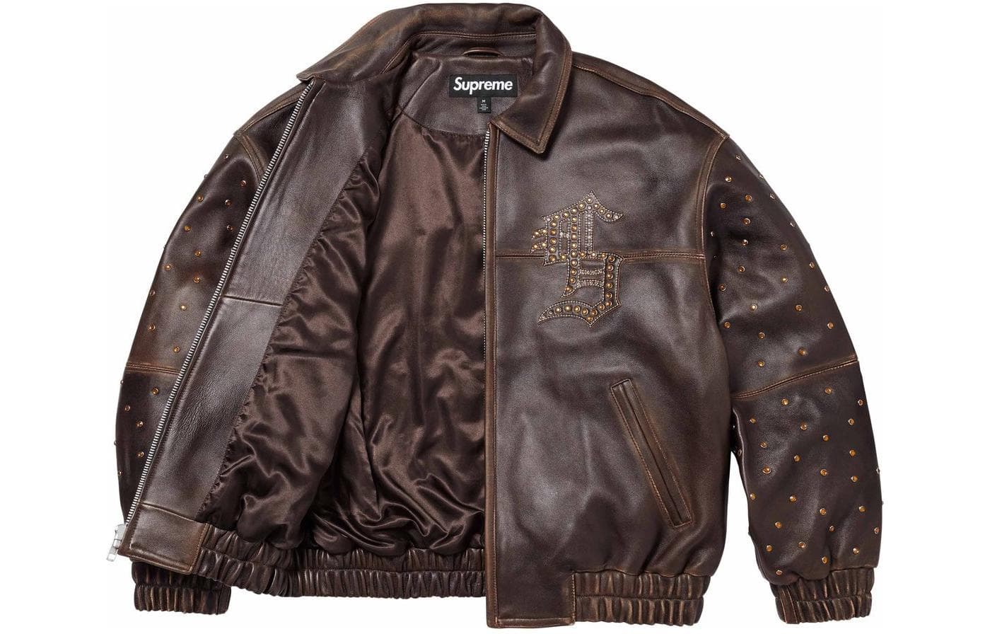 Кожаная куртки Supreme Gem Studded Leather Jacket - изображение 2