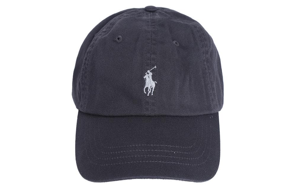 Кепка Polo Ralph Lauren Хлопок Волокно Кепки Унисекс Черный Серый - изображение 2