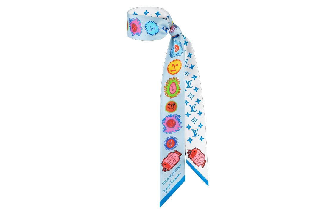 Повязка на голову Louis Vuitton Faces Headband Blue White - изображение 2
