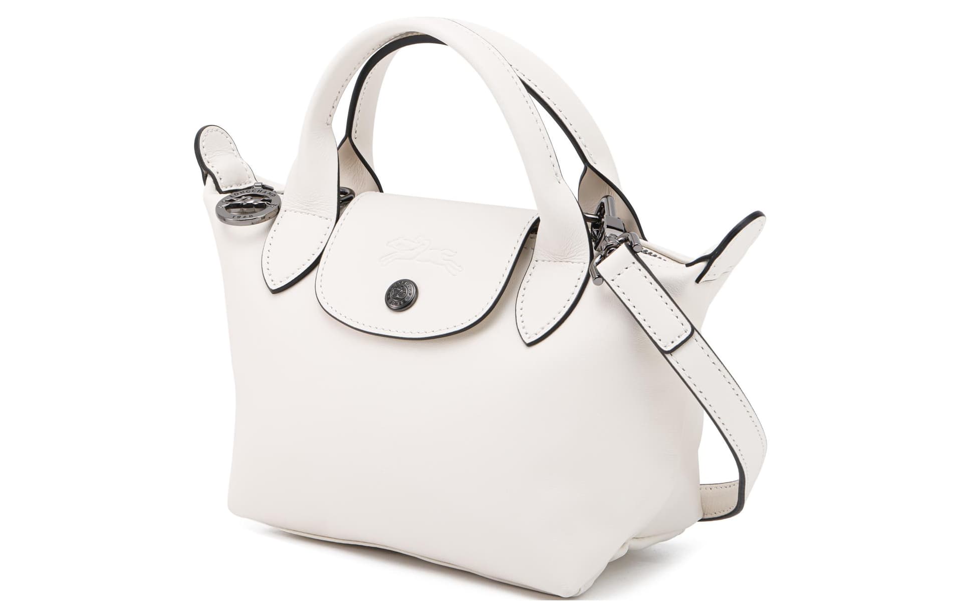 Сумка LONGCHAMP Le Pliage Xtra Корова Кожа Пельменная Сумка Сумка через плечо Мини-версия Женская Бежевая - изображение 2