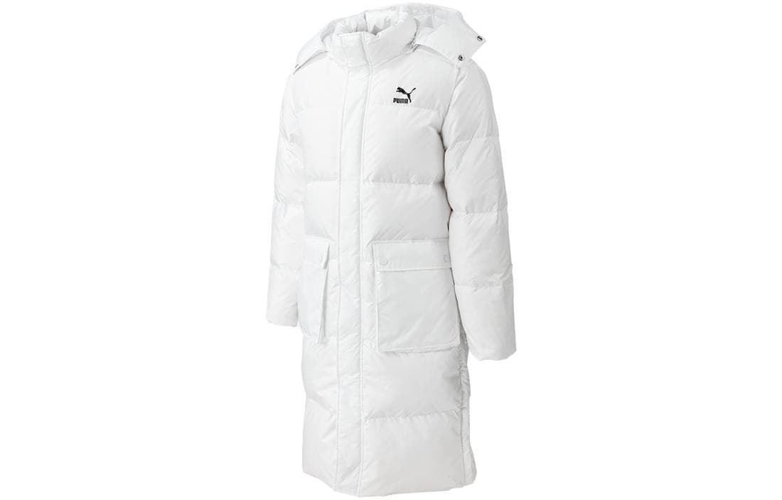 Зимняя куртка PUMA Logo Print Long Down Jacket White - изображение 2