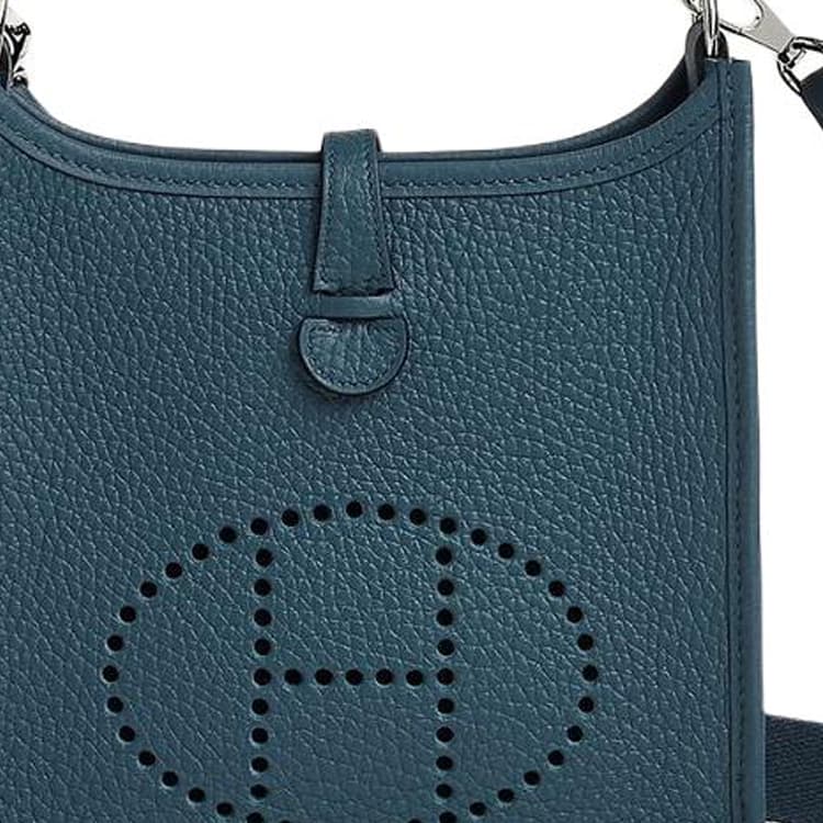 Сумка через плечо Hermes Evelyne 16 Bleu De Prusse - изображение 5