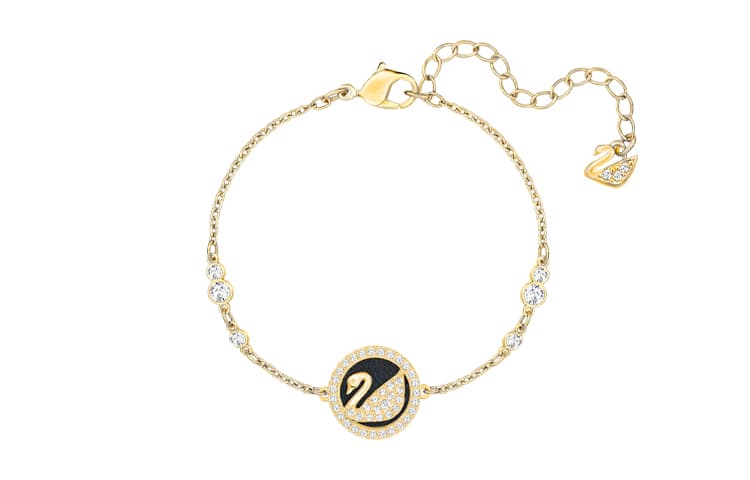 Браслет Swarovski Leather Swan Bracelet Gold - изображение 1
