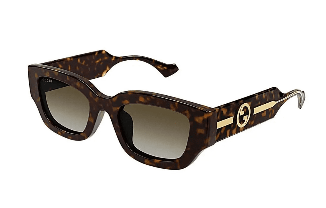 Солнцезащитные очки Gucci Rectangular Tortoiseshell Sunglasses - изображение 1