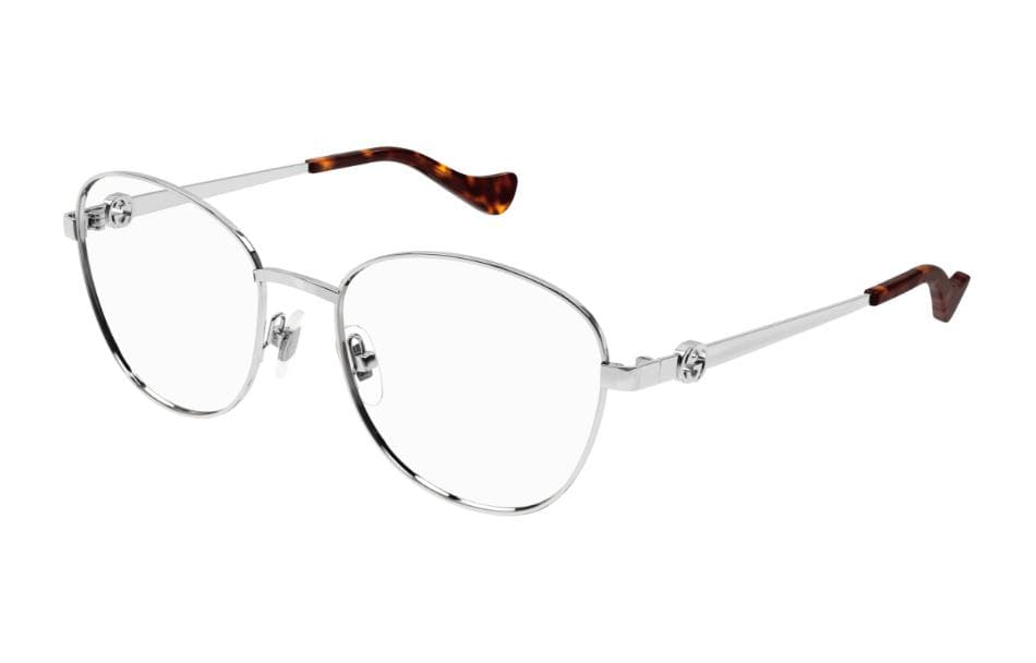 Оправа GUCCI Hollow Logo Oval Optical Frame Silver - изображение 1