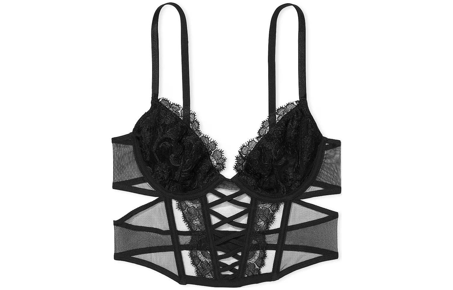 Бюстгальтер Victoria's Secret PINKDREAMANGELS Boho Floral EmbroideryLow-Cut Demi CorsetTop - изображение 1