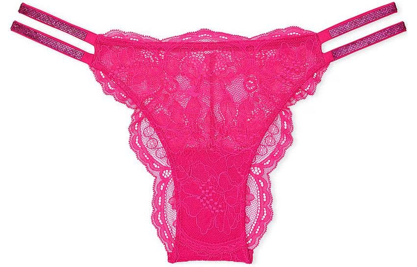 Трусы Victoria's Secret PINKVERYSEXY Double Shine Strap Lace Brazilian Panty 1 - изображение 1