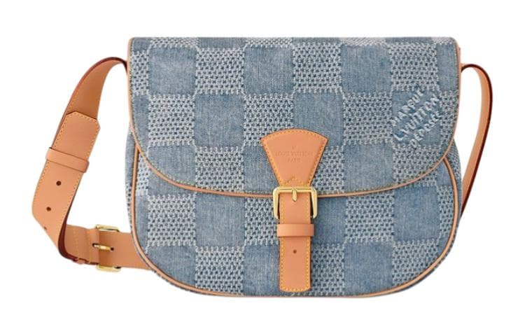 Сумка через плечо LOUIS VUITTON Damies Denim 3D Montsouris Messenger MM - изображение 1