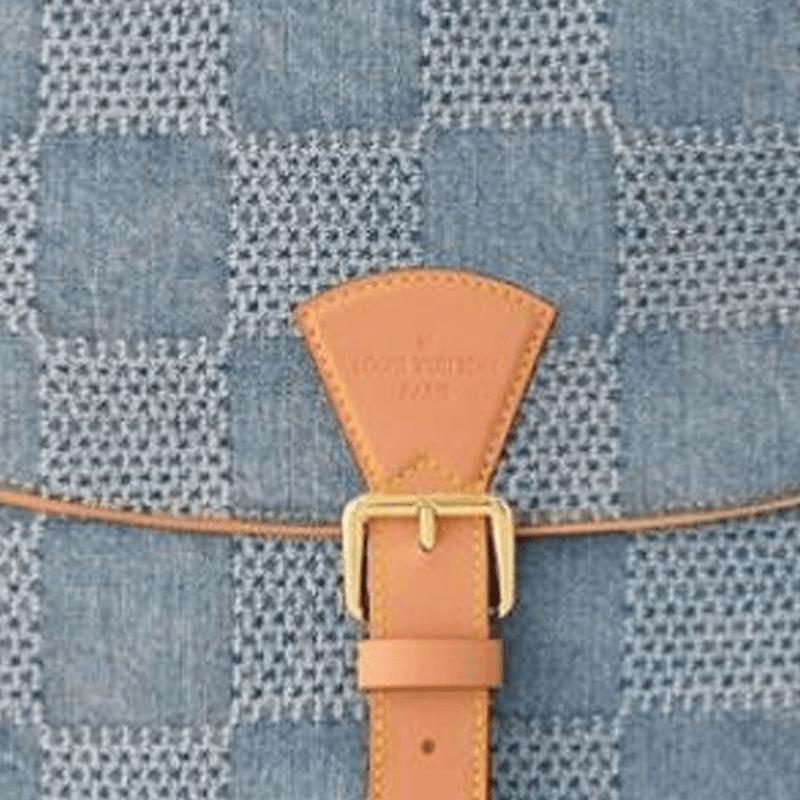 Сумка через плечо LOUIS VUITTON Damies Denim 3D Montsouris Messenger MM - изображение 4