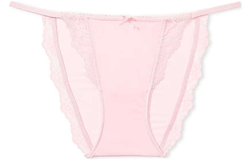 Трусы Victoria's Secret PINK DREAM ANGELS Lace-Trim String Bikini Panty 1 - изображение 1