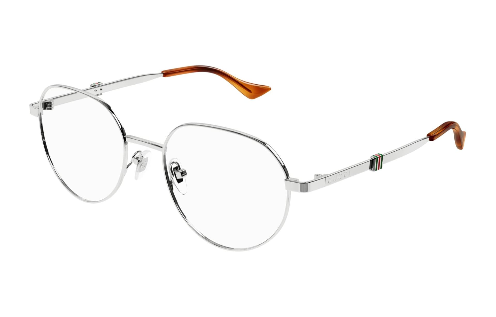 Оправа GUCCI Оправы для очков Oval Мужские Серебряные - изображение 1