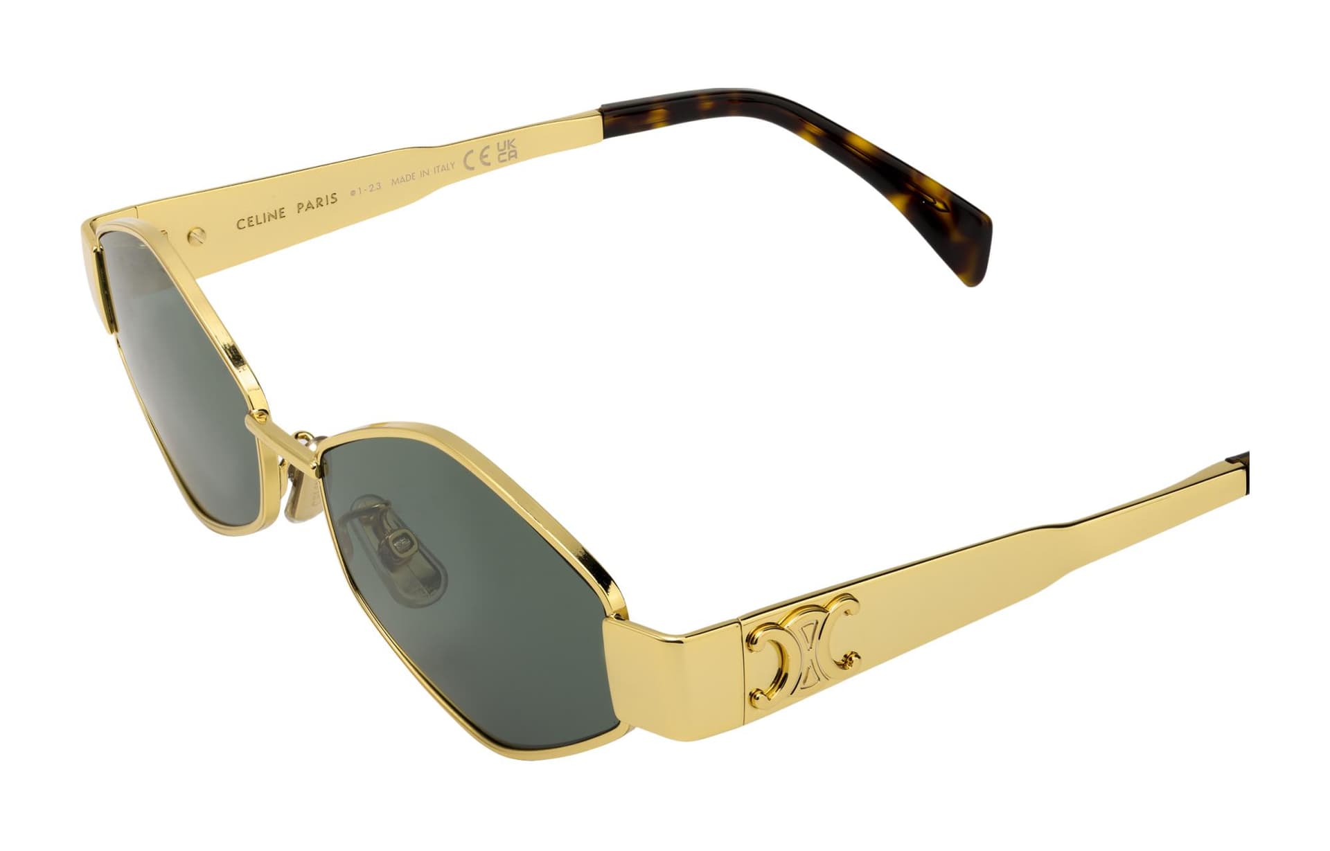 Солнцезащитные очки Celine Geometric Gold Sunglasses - изображение 5