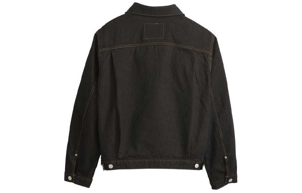 Джинсовая куртка Stussy x Levi's SS24 Logo Embroidered Trucker Jacket Black - изображение 2