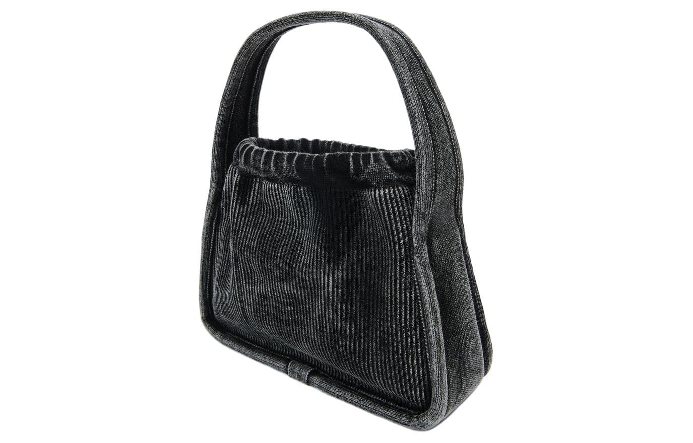 Сумка Alexander Wang Gradient Ribbed Logo Drawstring Tote Small Gray - изображение 3