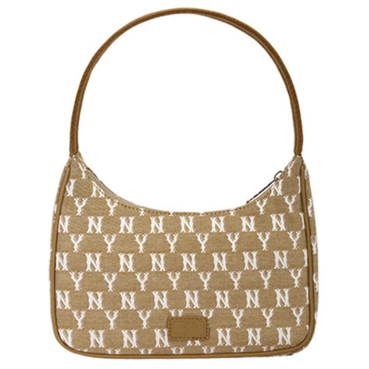 Мини-сумка MLB Monogram NY Khaki Milk Tea - изображение 4