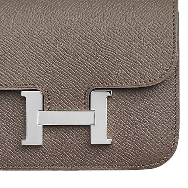 Поясная сумка HERMES Constance Slim Epsom 8F Gris tain - изображение 4