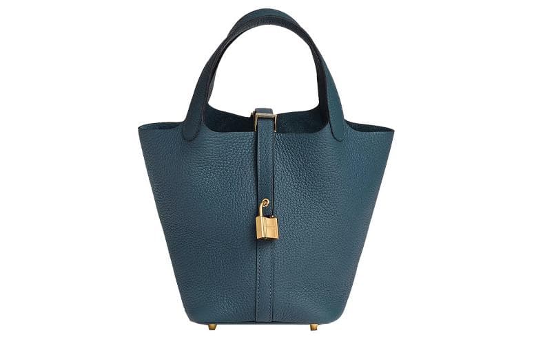 Сумка HERMES Picotin Lock 18 Clemence 7P Bleu De Prusse - изображение 1