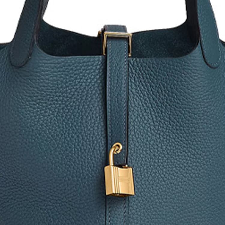Сумка HERMES Picotin Lock 18 Clemence 7P Bleu De Prusse - изображение 5
