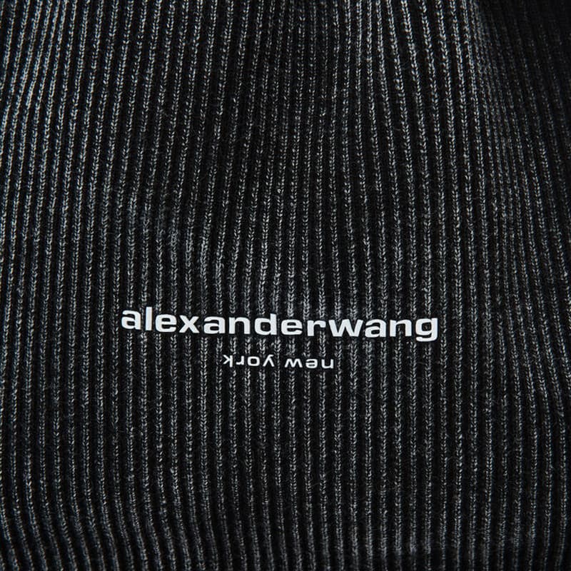Сумка Alexander Wang Gradient Ribbed Logo Drawstring Tote Small Gray - изображение 4