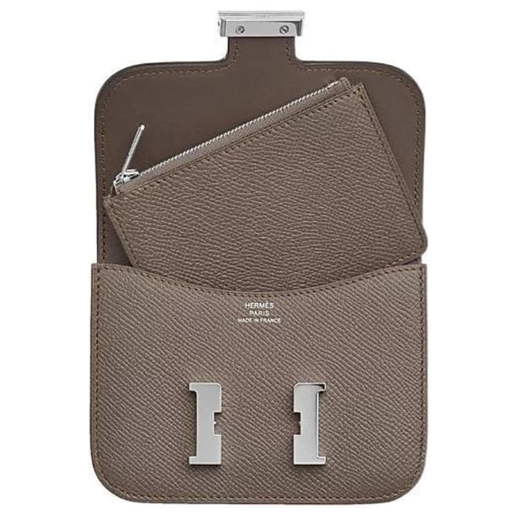 Поясная сумка HERMES Constance Slim Epsom 8F Gris tain - изображение 3