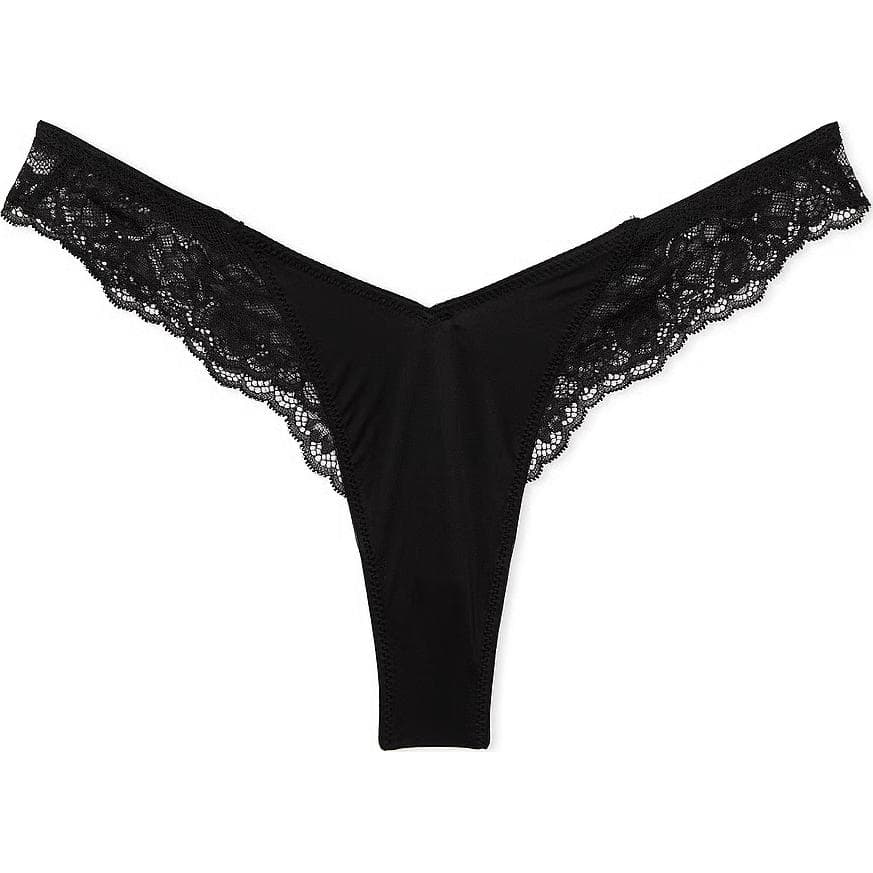 Трусы Victoria's Secret VERY SEXY Rose Lace-Trim High-LegThongPantyBk 1 - изображение 1