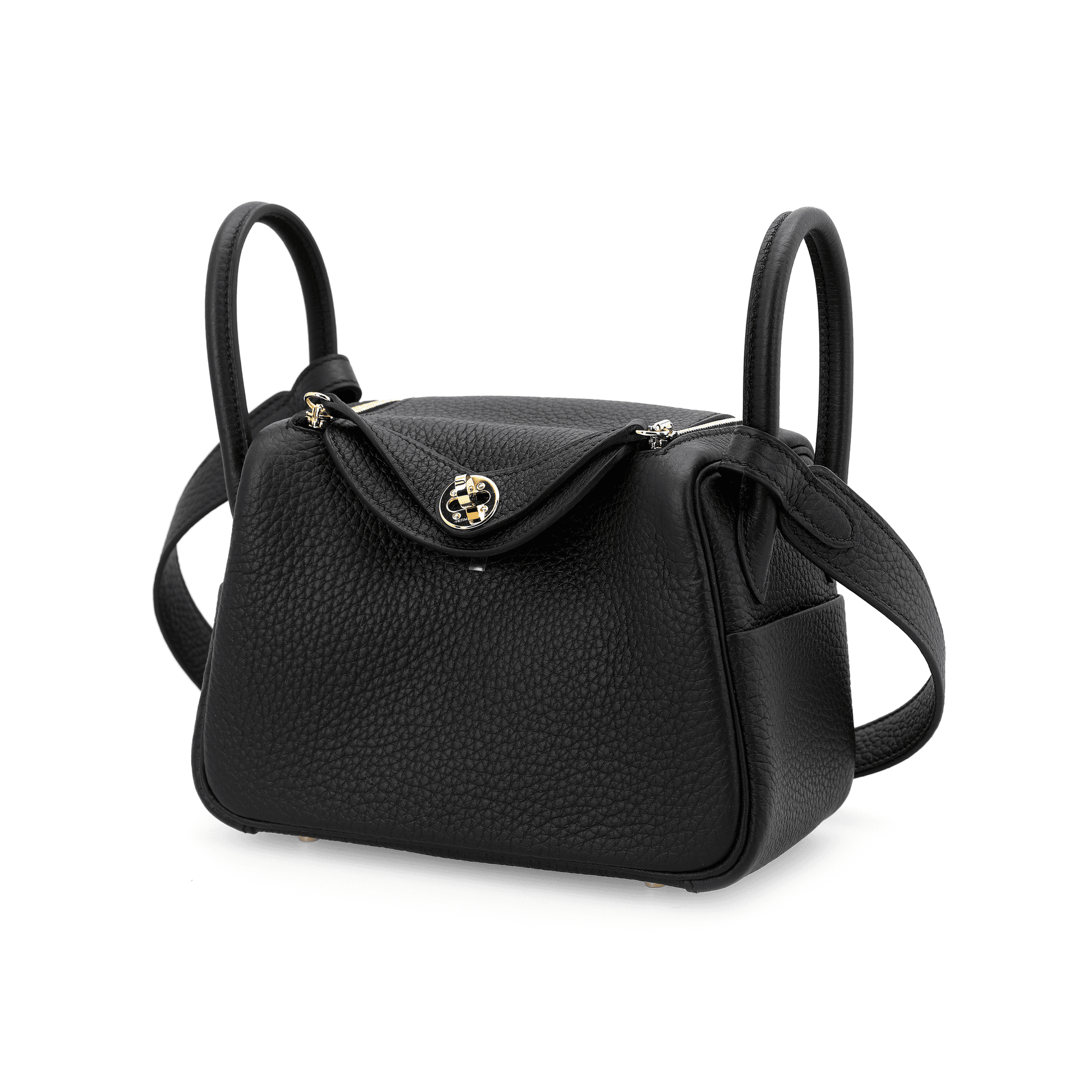 Сумка через плечо HERMES Lindy Mini 19 Taurillon Clemence Noir - изображение 3