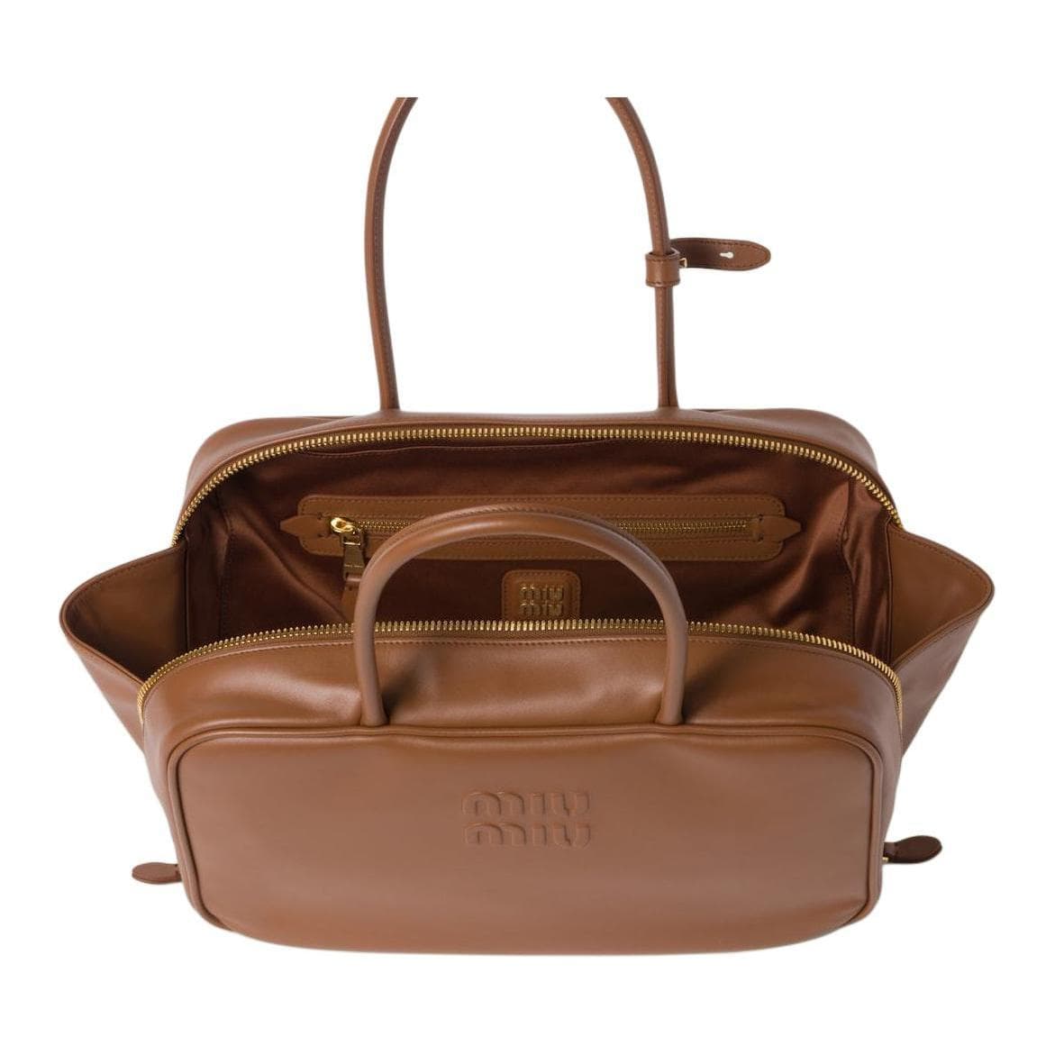 Сумка Miu Miu Cognac Leather Bag - изображение 8