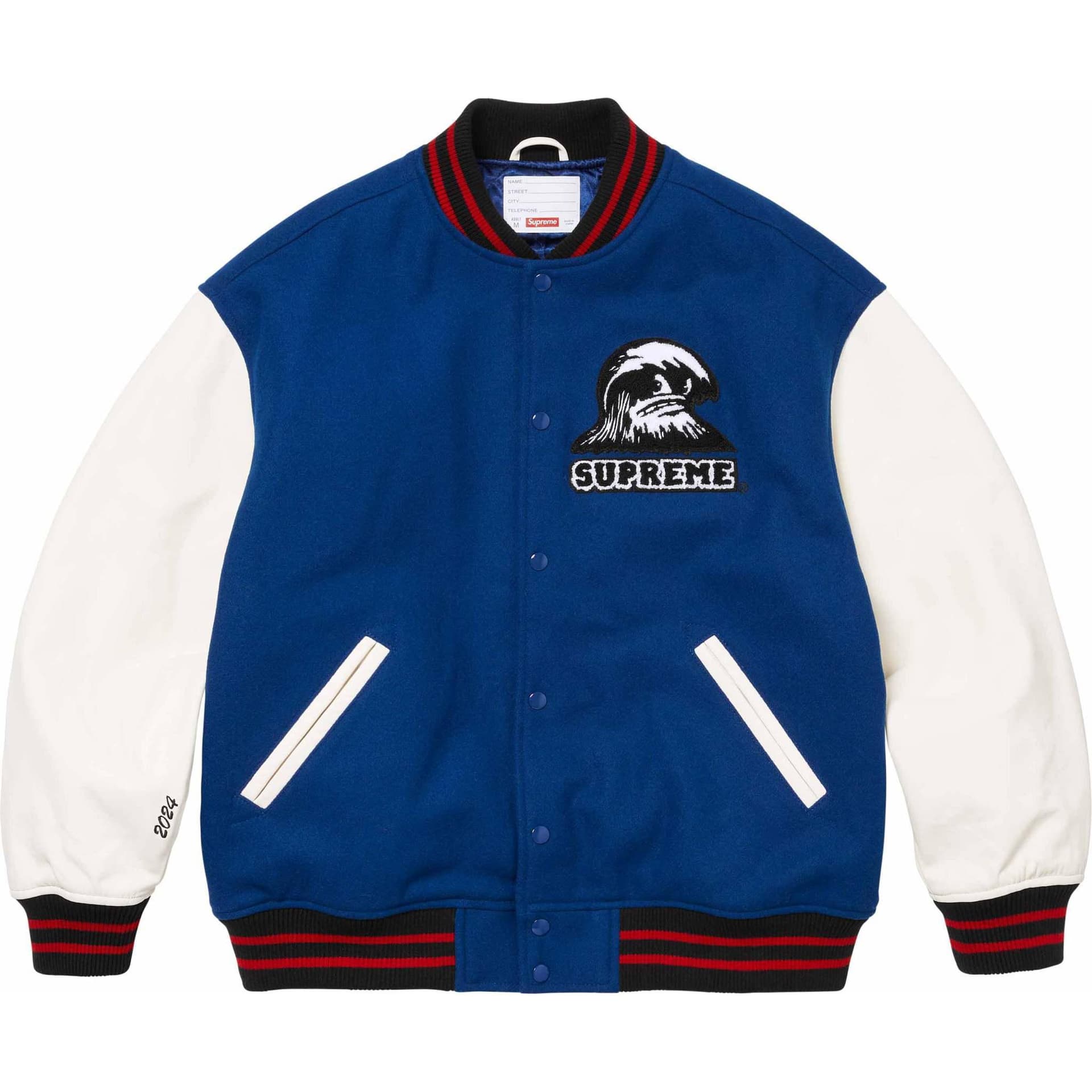 Куртка Supreme SS24 WEEK11 WAVE VARSITY JACKET - изображение 3