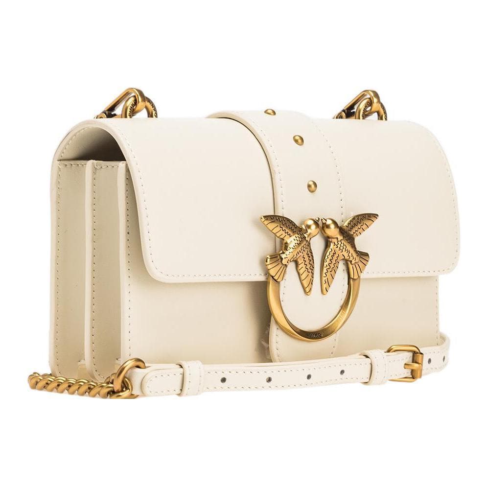Сумка через плечо PINKO Love One Classic Logo Swallow Studded Bag White - изображение 2