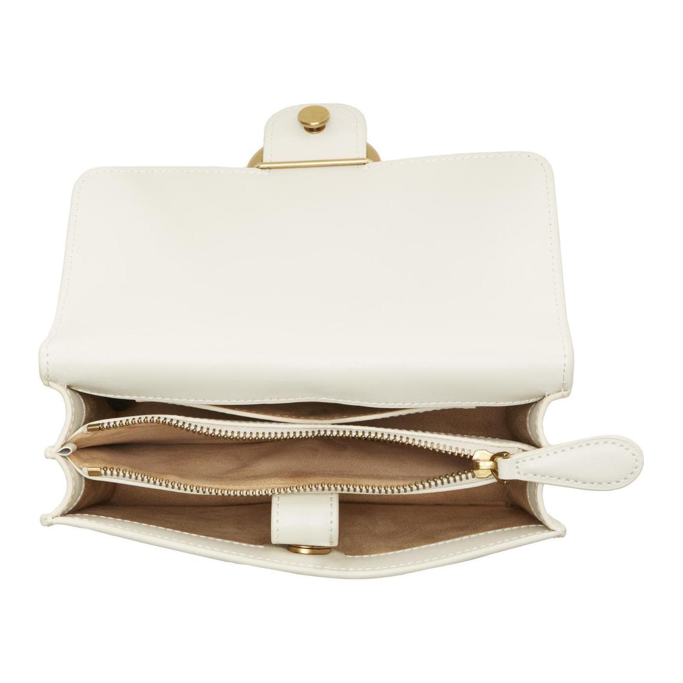 Сумка через плечо PINKO Love One Classic Logo Swallow Studded Bag White - изображение 4