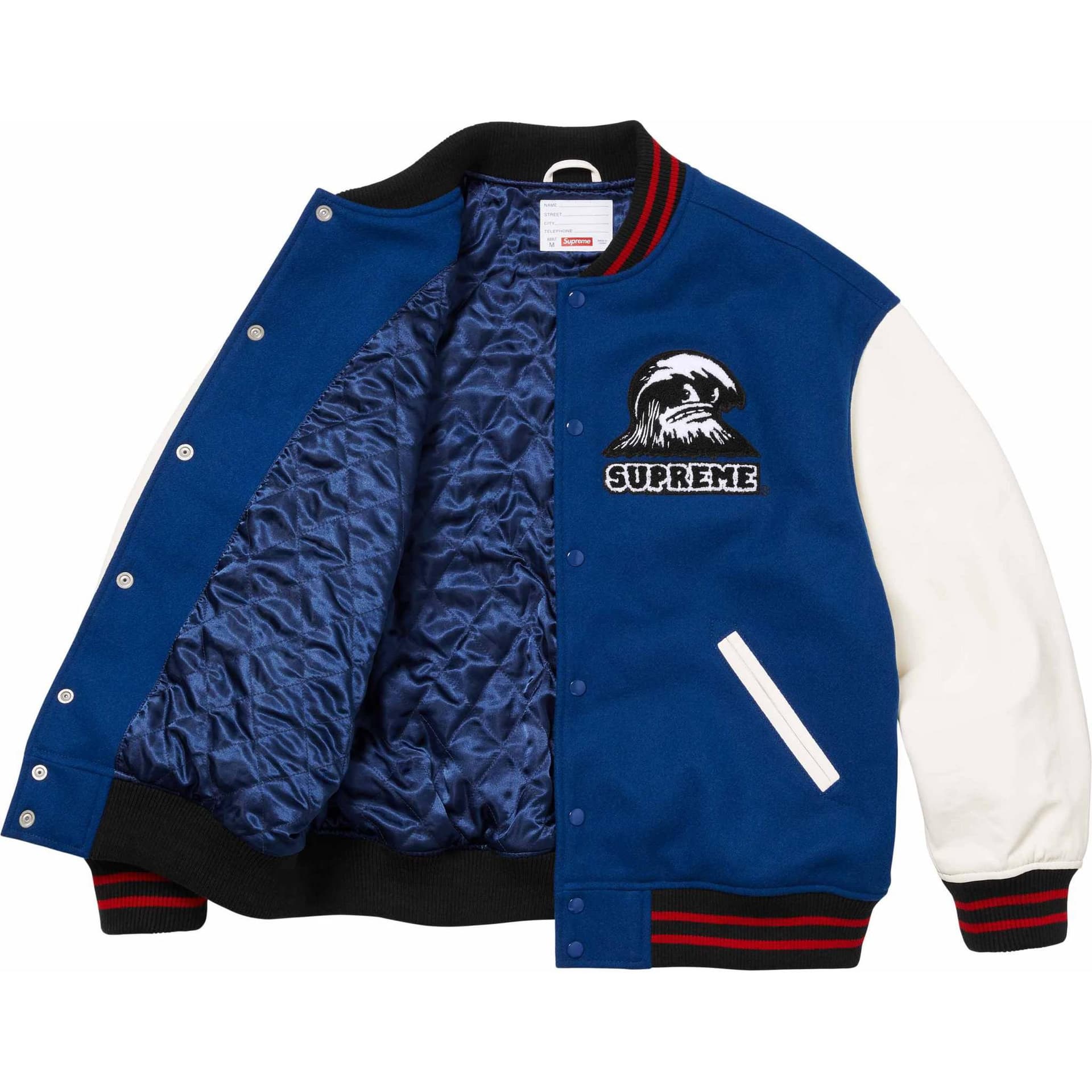 Куртка Supreme SS24 WEEK11 WAVE VARSITY JACKET - изображение 2