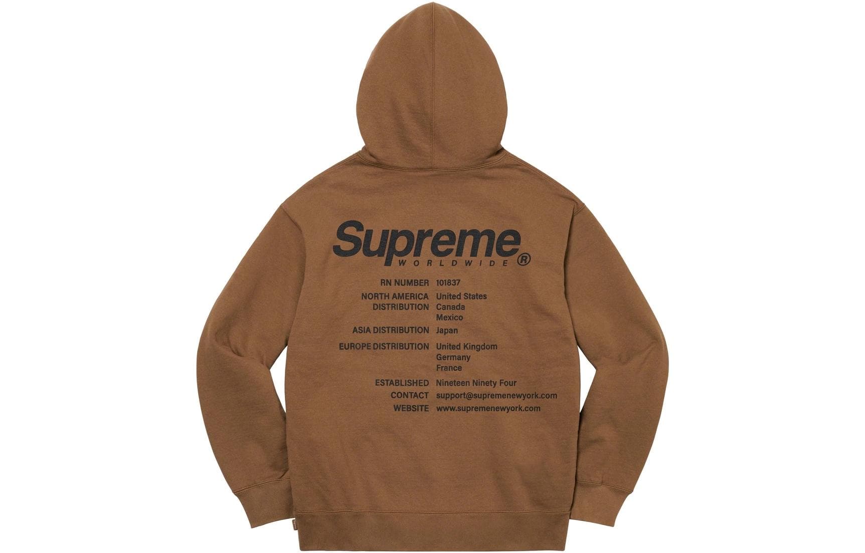 Кофта Supreme SS23 Week 4 WORLDWIDE HOODED SWEATSHIRT Logo - изображение 2