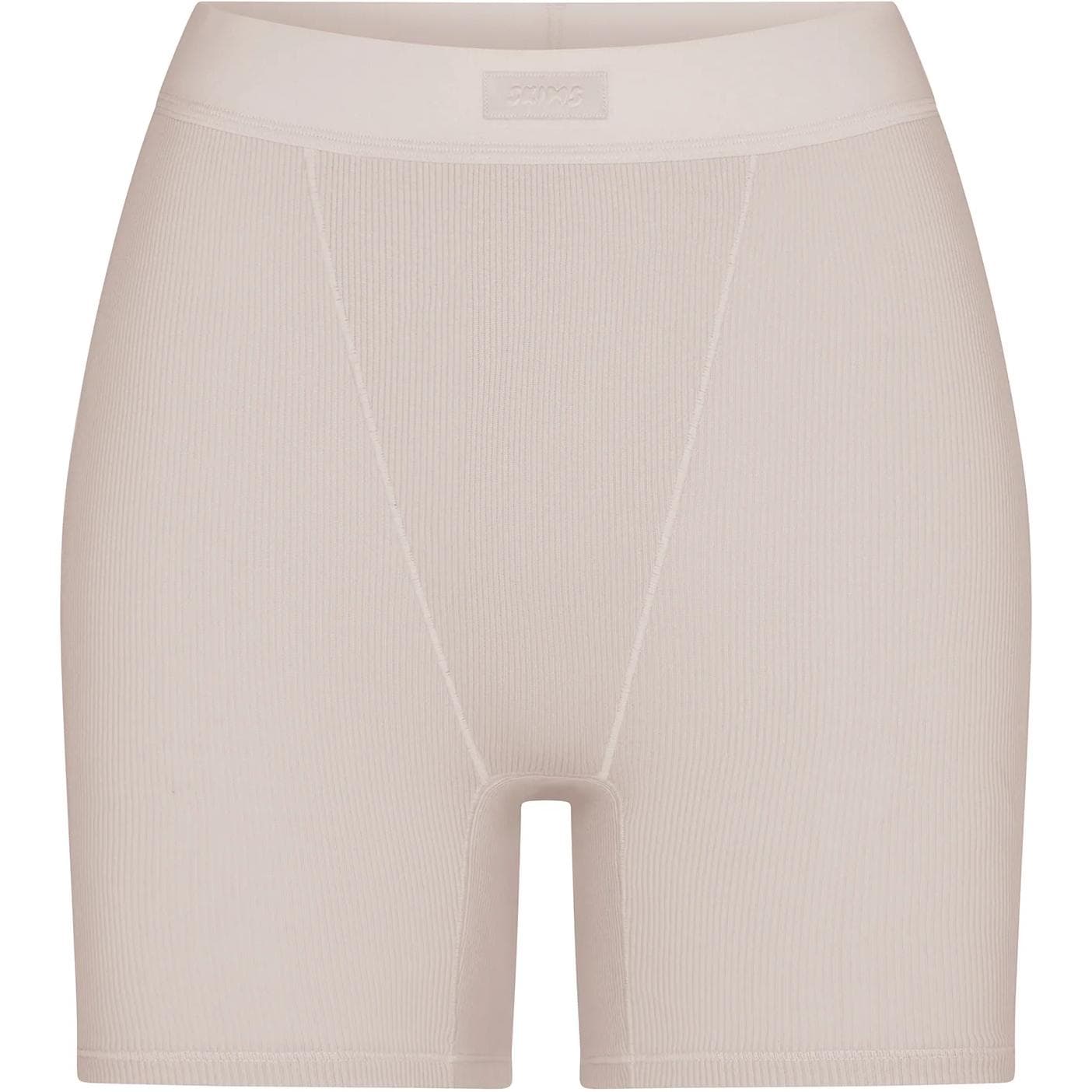 Трусы SKIMS COTTON RIB BOXER STONE - изображение 1