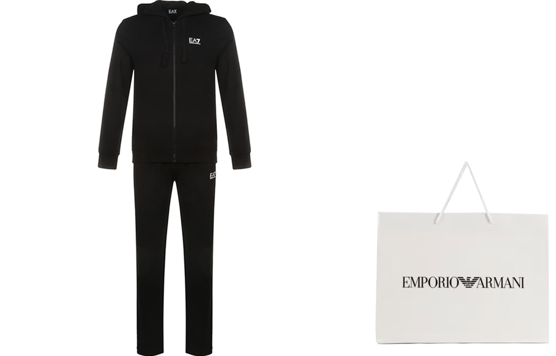 Спортивный костюм Emporio Armani EA7 Black Tracksuit - изображение 3