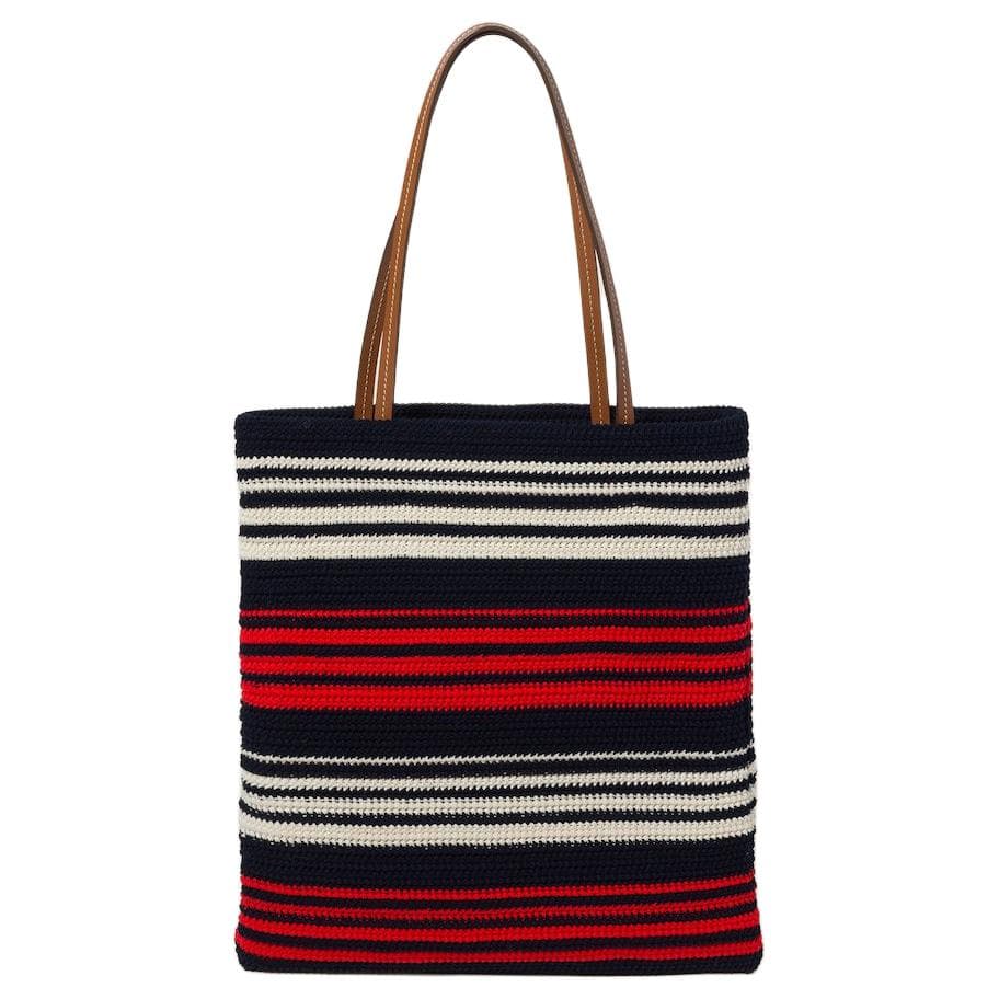 Мини-сумка Miu Miu Embroidered Logo Tote Bag Blue Red White - изображение 4