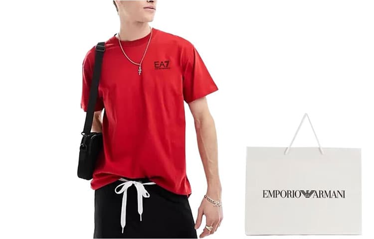 Футболка Emporio Armani EA7 Red T-Shirt - изображение 3