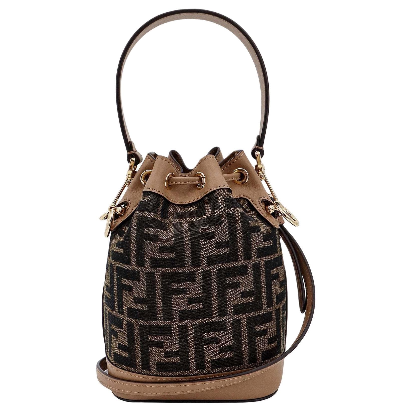 Мини-сумка Fendi Mon Tresor Small Bucket Bag Brown - изображение 5