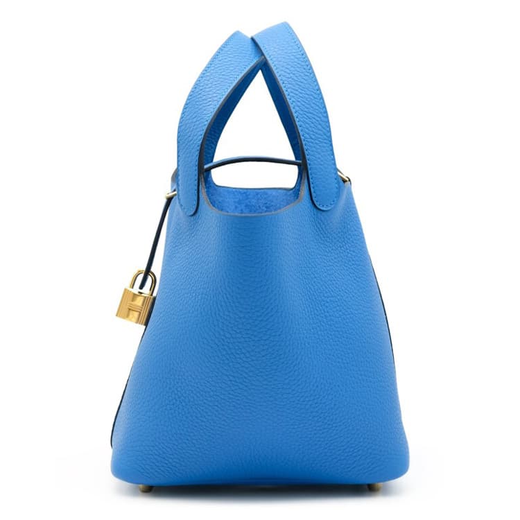 Сумка HERMES Picotin Lock 18 Clemence I7 Bleu Zellige - изображение 3