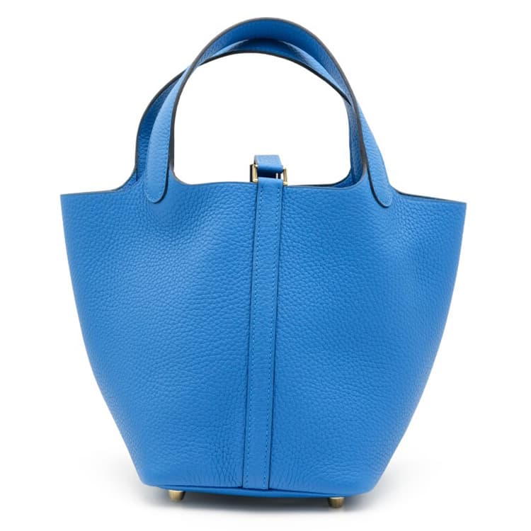Сумка HERMES Picotin Lock 18 Clemence I7 Bleu Zellige - изображение 4
