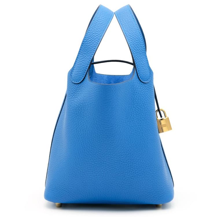 Сумка HERMES Picotin Lock 18 Clemence I7 Bleu Zellige - изображение 2