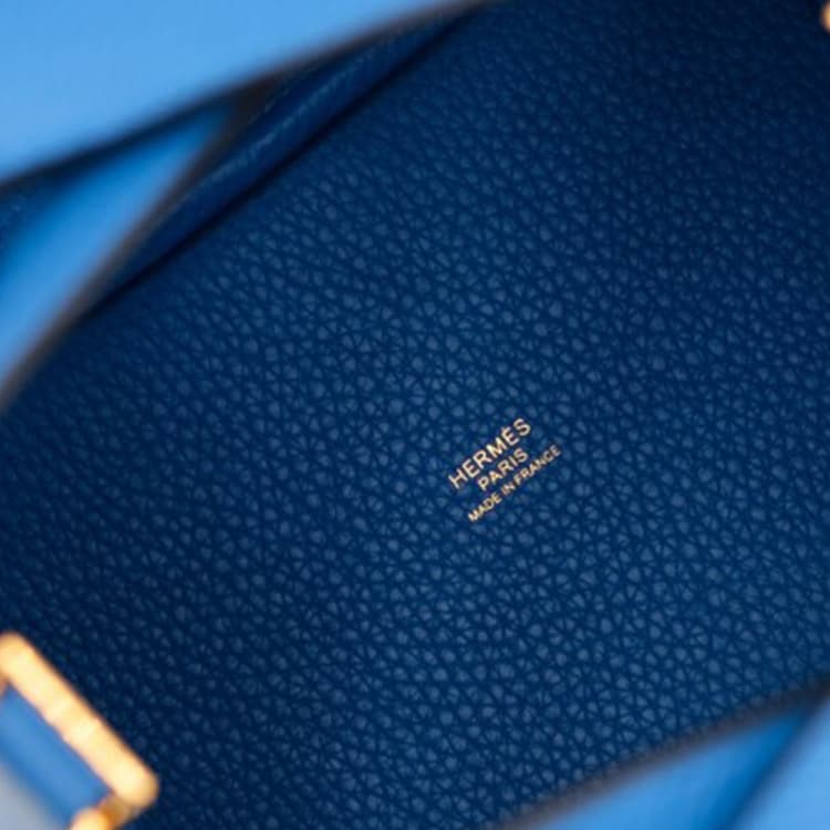 Сумка HERMES Picotin Lock 18 Clemence I7 Bleu Zellige - изображение 6
