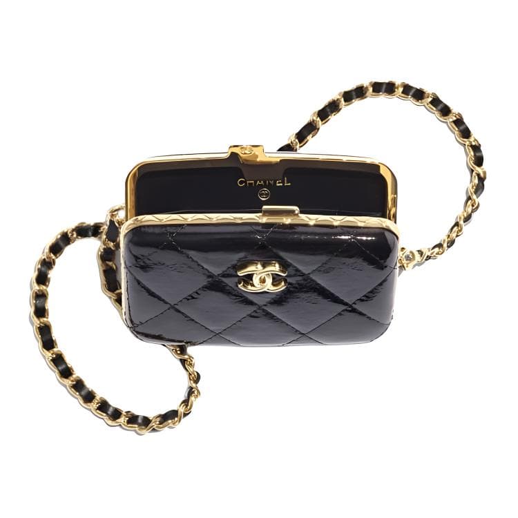 Сумка через плечо CHANEL Metal Chain Lambskin Shoulder Bag Small Black - изображение 3